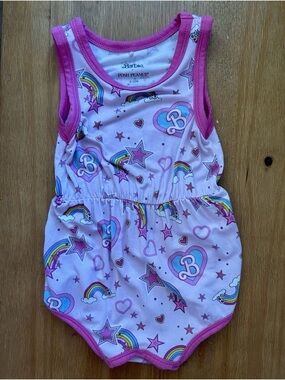 Posh Peanut Barbie Star Power Varsity Bubble Romper 6-12 Months